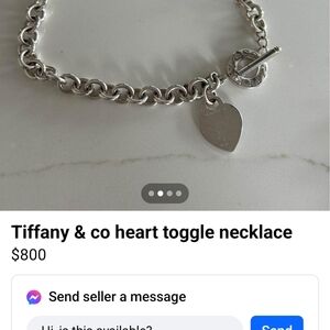 Tiffany's authentic heart toggle necklace